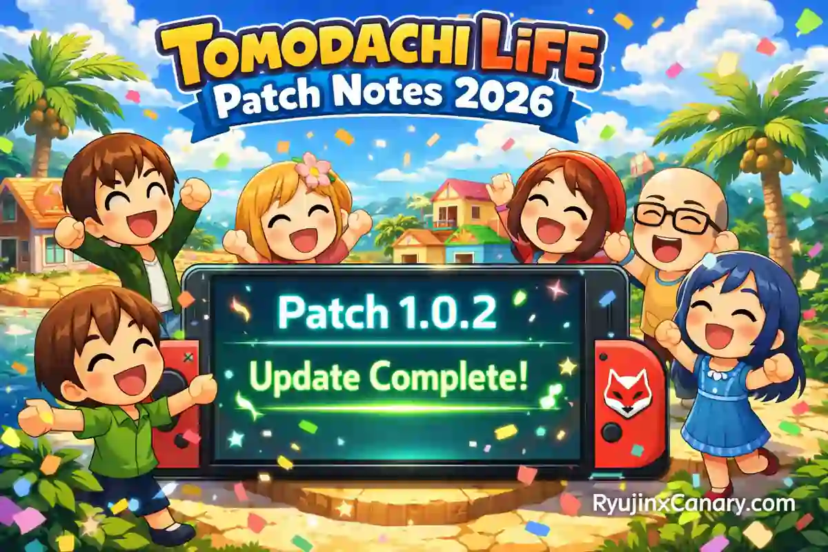 Tomodachi Life Living The Dream patch notes version 1.0.2 update 2026
